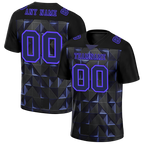 Custom Black 3D Pattern Purple Personalized Authentic Football Jersey FBJ02-bc0faef