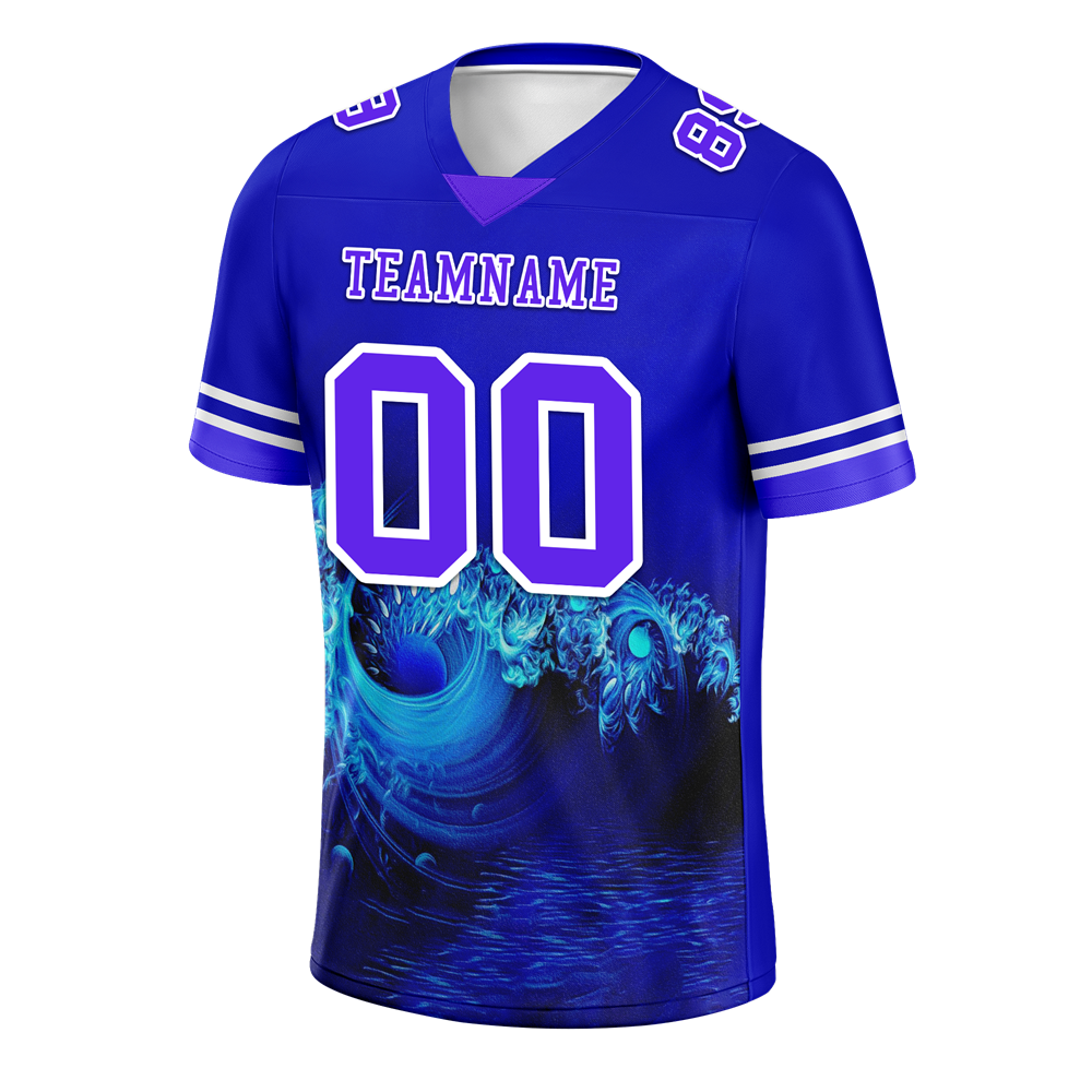 Custom Blue 3D Pattern Purple Personalized Authentic Football Jersey FBJ02-bc0fae7