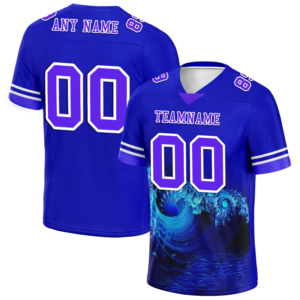 Custom Blue 3D Pattern Purple Personalized Authentic Football Jersey FBJ02-bc0fae7