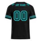 Custom Black 3D Pattern Aqua Personalized Authentic Football Jersey FBJ02-bc0fae8