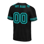 Custom Black 3D Pattern Aqua Personalized Authentic Football Jersey FBJ02-bc0fae8