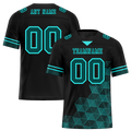Custom Black 3D Pattern Aqua Personalized Authentic Football Jersey FBJ02-bc0fae8