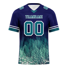 Custom Blue 3D Pattern Aqua Personalized Authentic Football Jersey FBJ02-bc0fae9