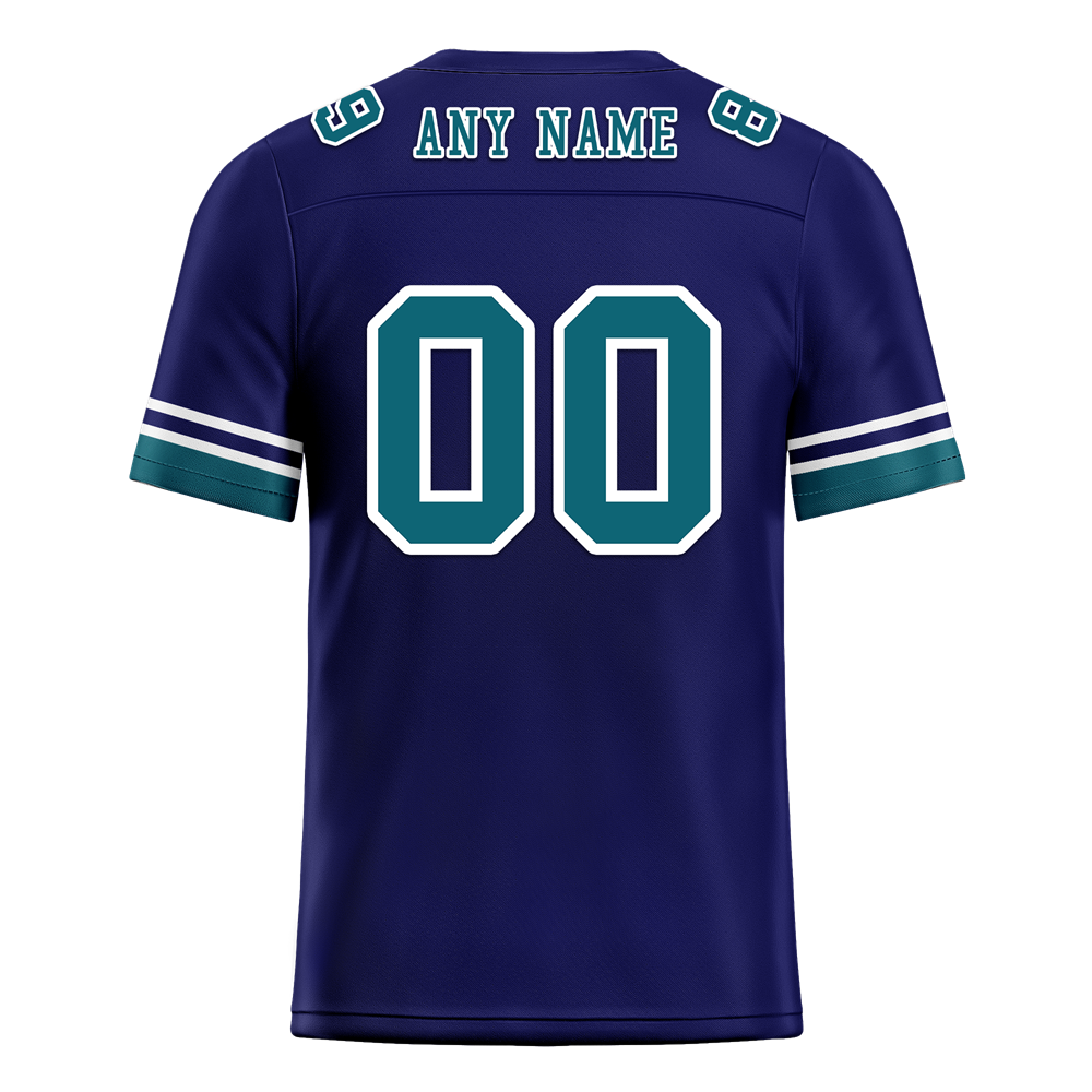 Custom Blue 3D Pattern Aqua Personalized Authentic Football Jersey FBJ02-bc0fae9