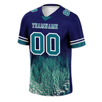 Custom Blue 3D Pattern Aqua Personalized Authentic Football Jersey FBJ02-bc0fae9