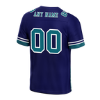 Custom Blue 3D Pattern Aqua Personalized Authentic Football Jersey FBJ02-bc0fae9
