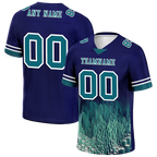 Custom Blue 3D Pattern Aqua Personalized Authentic Football Jersey FBJ02-bc0fae9