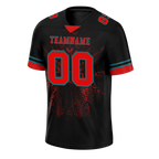 Custom Black 3D Pattern Red Personalized Authentic Football Jersey FBJ02-bc0faf0