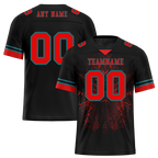 Custom Black 3D Pattern Red Personalized Authentic Football Jersey FBJ02-bc0faf0