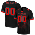 Custom Black 3D Pattern Red Personalized Authentic Football Jersey FBJ02-bc0faf0