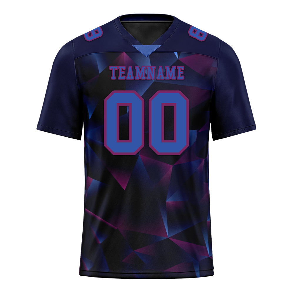 Custom Black 3D Pattern Purple Personalized Authentic Football Jersey FBJ02-bc0fafa
