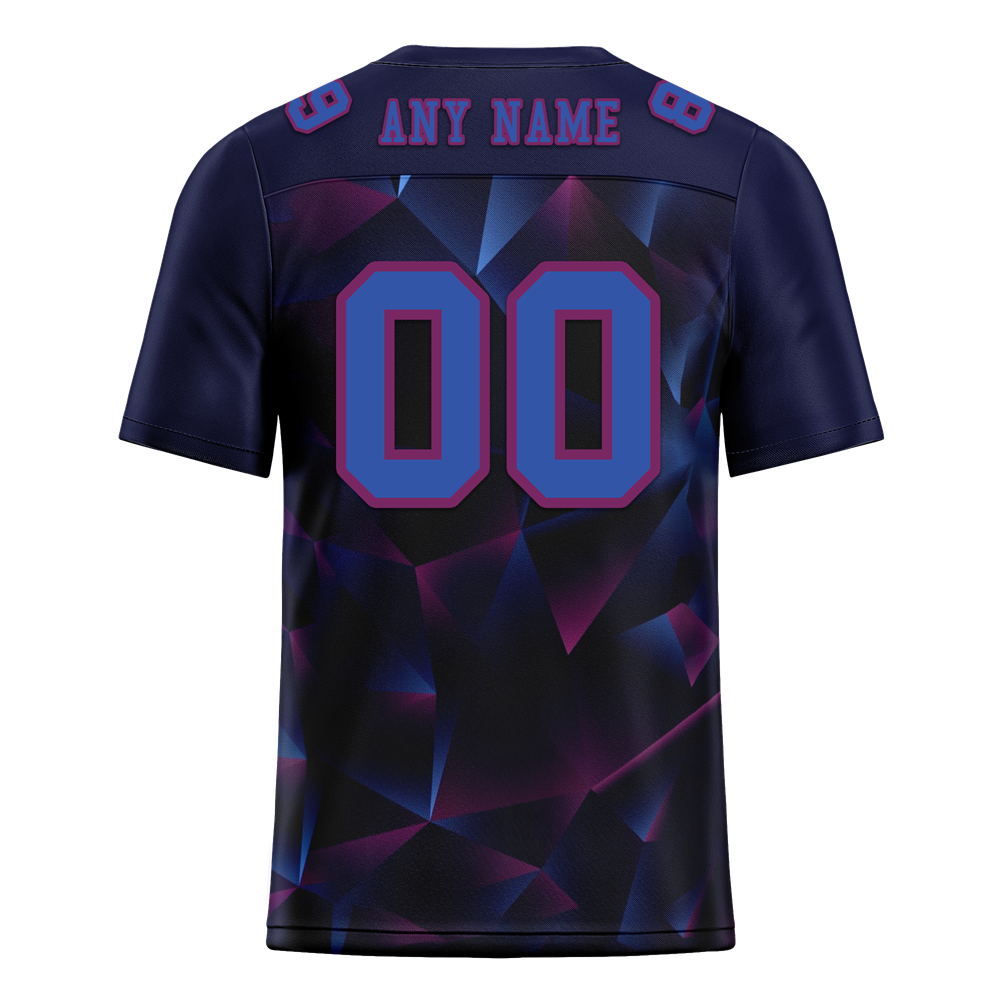 Custom Black 3D Pattern Purple Personalized Authentic Football Jersey FBJ02-bc0fafa