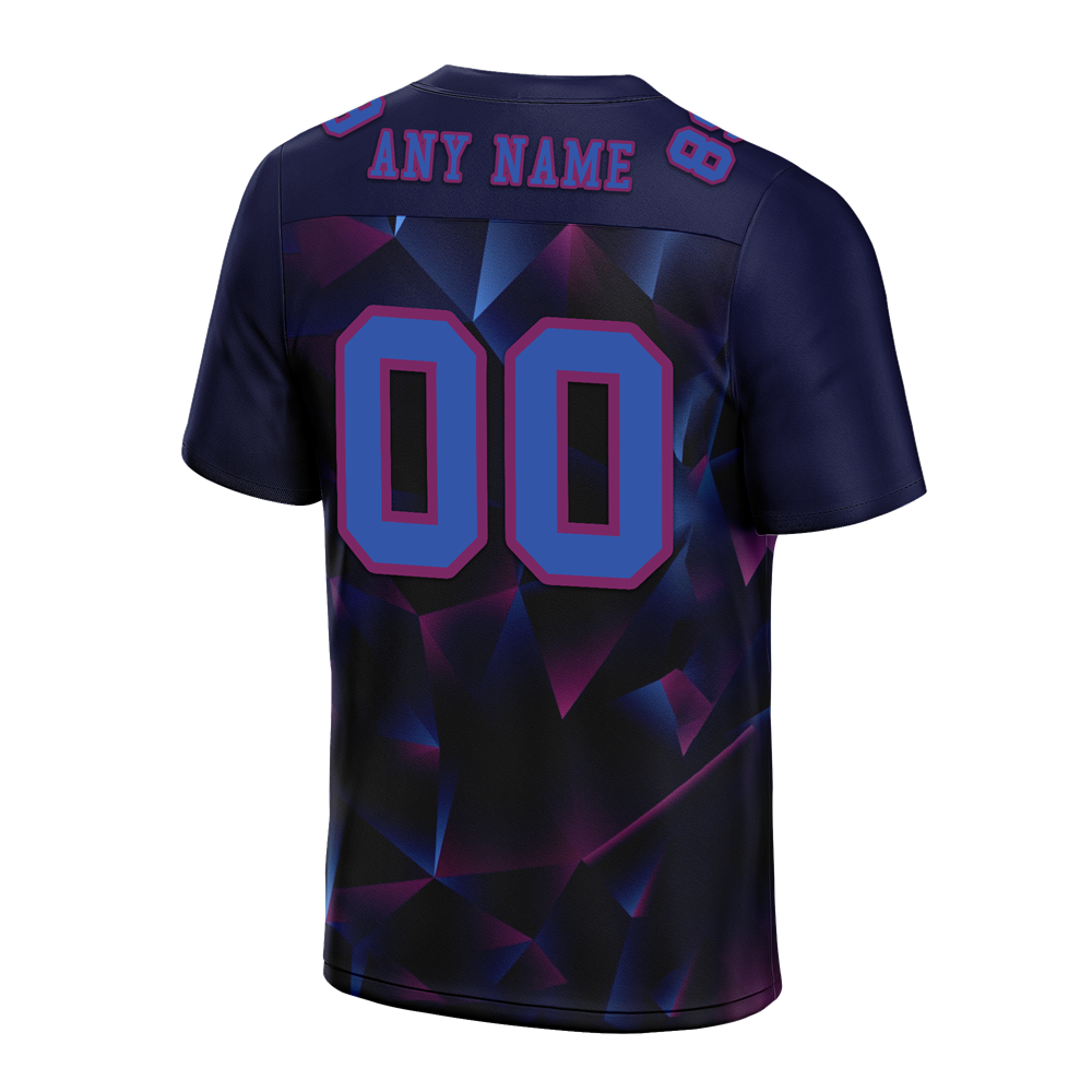 Custom Black 3D Pattern Purple Personalized Authentic Football Jersey FBJ02-bc0fafa