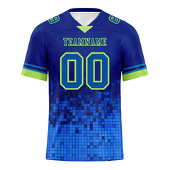 Custom Blue 3D Pattern Blue Personalized Authentic Football Jersey FBJ02-bc0fafb