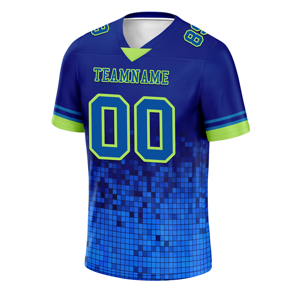Custom Blue 3D Pattern Blue Personalized Authentic Football Jersey FBJ02-bc0fafb