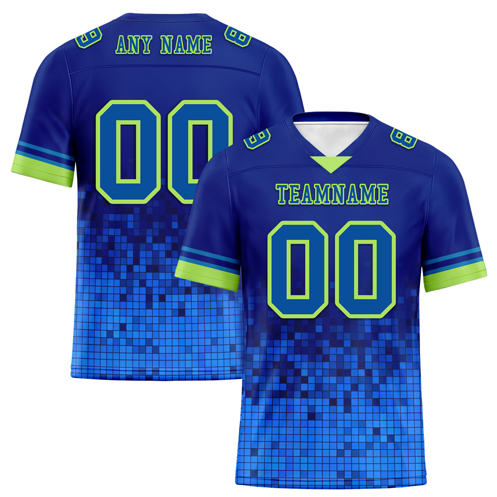 Custom Blue 3D Pattern Blue Personalized Authentic Football Jersey FBJ02-bc0fafb