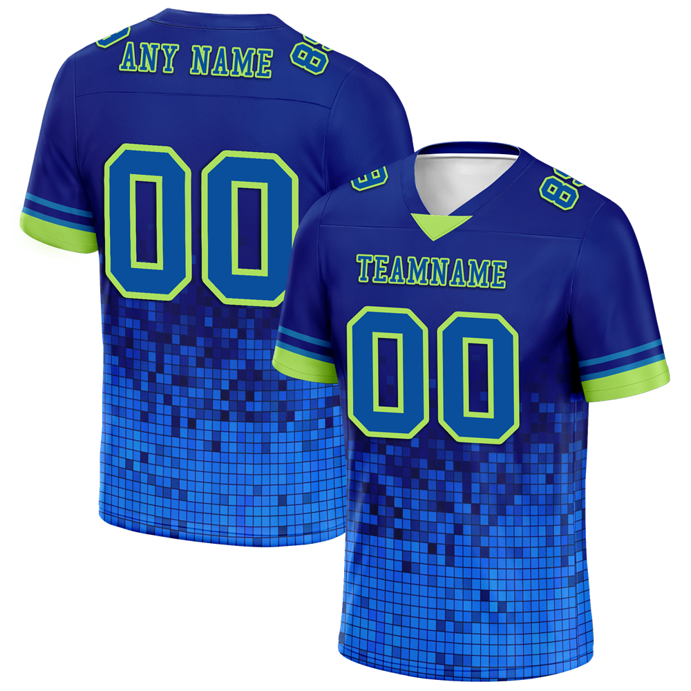 Custom Blue 3D Pattern Blue Personalized Authentic Football Jersey FBJ02-bc0fafb