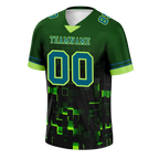 Custom Green 3D Pattern Blue Personalized Authentic Football Jersey FBJ02-bc0fafc