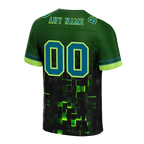 Custom Green 3D Pattern Blue Personalized Authentic Football Jersey FBJ02-bc0fafc