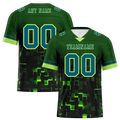 Custom Green 3D Pattern Blue Personalized Authentic Football Jersey FBJ02-bc0fafc