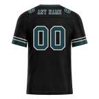 Custom Black 3D Pattern Aqua Personalized Authentic Football Jersey FBJ02-bc0fafd