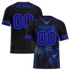 Custom Black 3D Pattern Purple Personalized Authentic Football Jersey FBJ02-bc0fafe