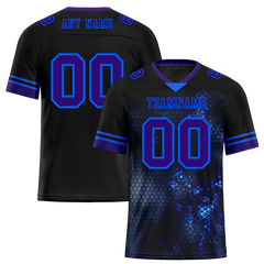 Custom Black 3D Pattern Purple Personalized Authentic Football Jersey FBJ02-bc0fafe