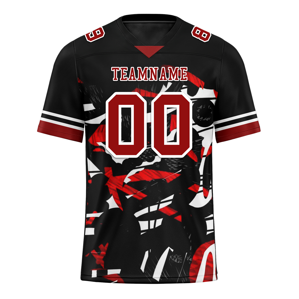 Custom Black Tie Dye Brown Personalized Authentic Football Jersey FBJ02-bc0fa7a