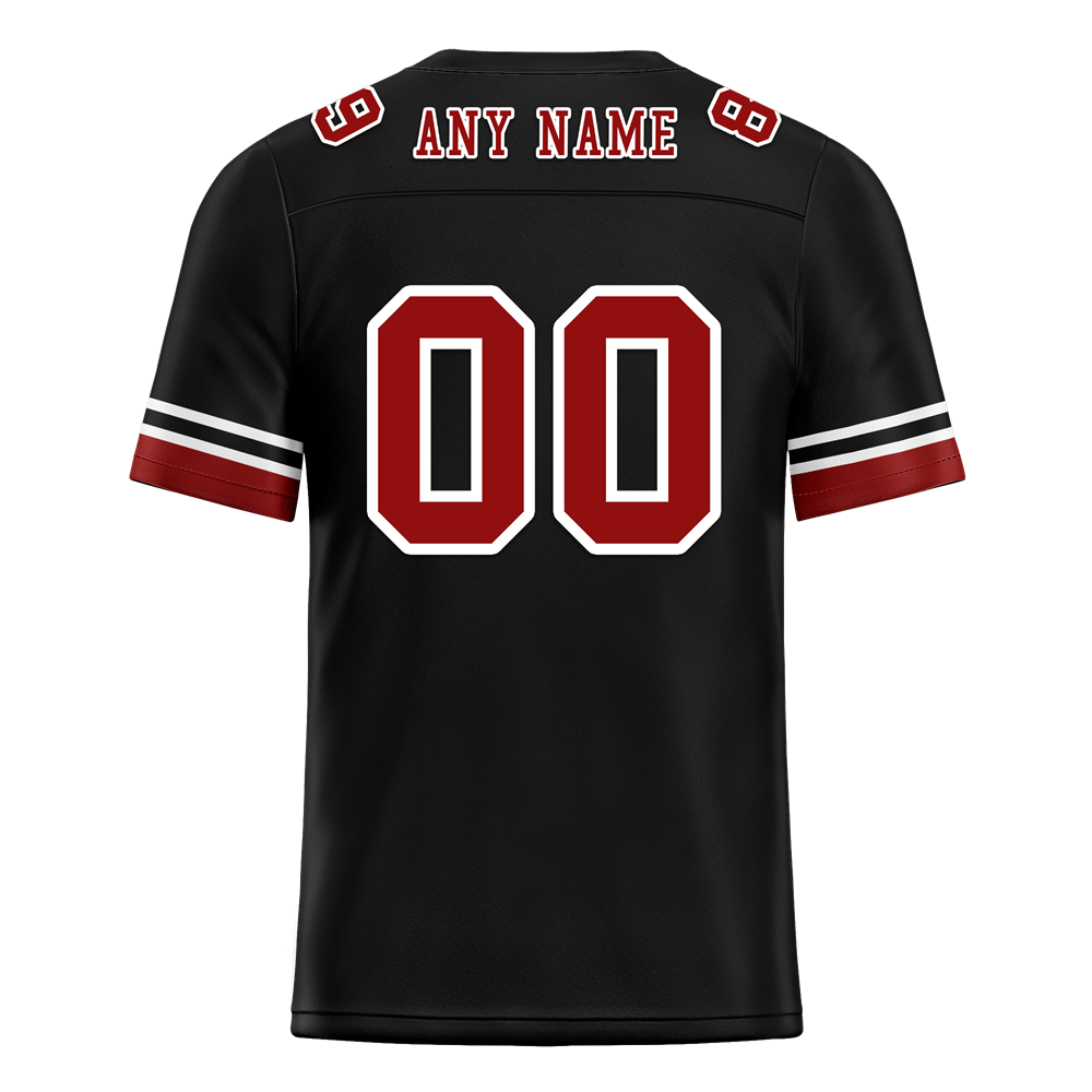 Custom Black Tie Dye Brown Personalized Authentic Football Jersey FBJ02-bc0fa7a