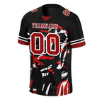 Custom Black Tie Dye Brown Personalized Authentic Football Jersey FBJ02-bc0fa7a