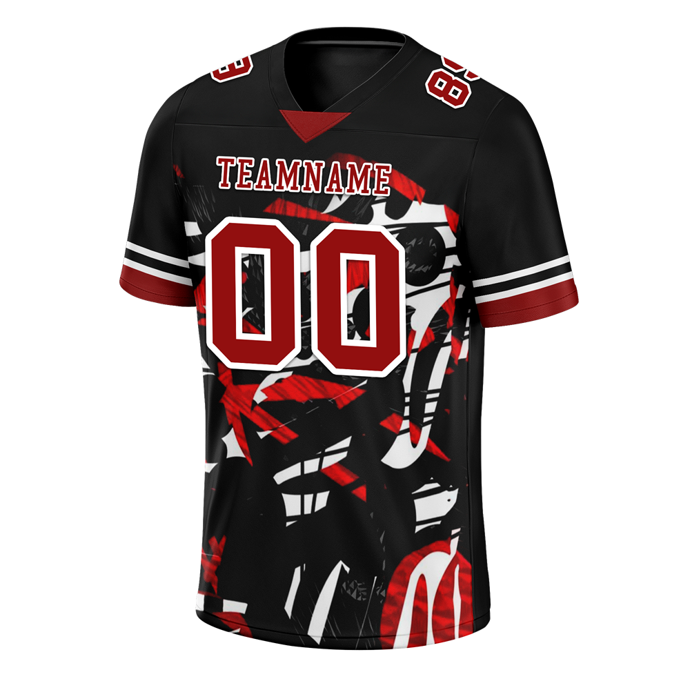 Custom Black Tie Dye Brown Personalized Authentic Football Jersey FBJ02-bc0fa7a