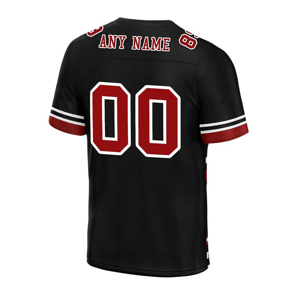 Custom Black Tie Dye Brown Personalized Authentic Football Jersey FBJ02-bc0fa7a