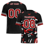Custom Black Tie Dye Brown Personalized Authentic Football Jersey FBJ02-bc0fa7a