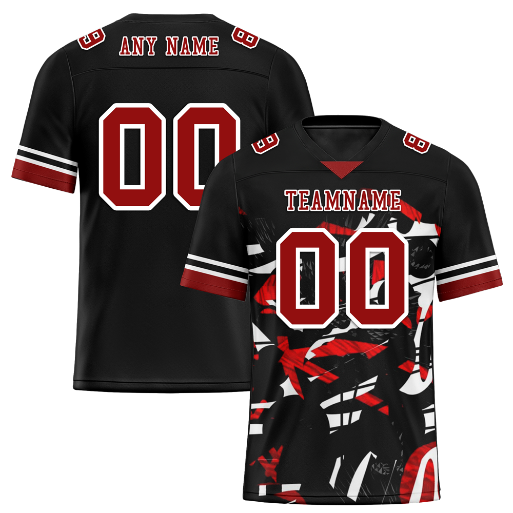 Custom Black Tie Dye Brown Personalized Authentic Football Jersey FBJ02-bc0fa7a