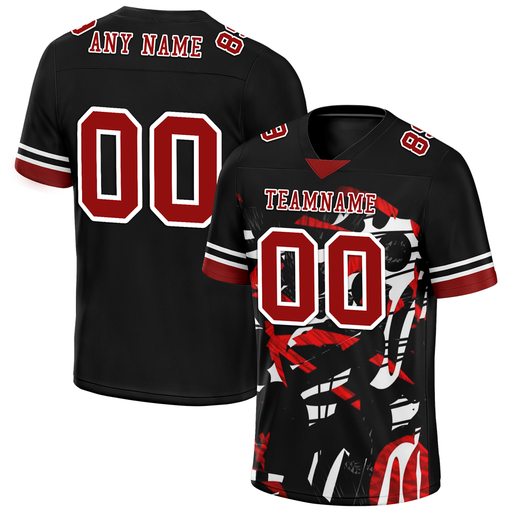 Custom Black Tie Dye Brown Personalized Authentic Football Jersey FBJ02-bc0fa7a