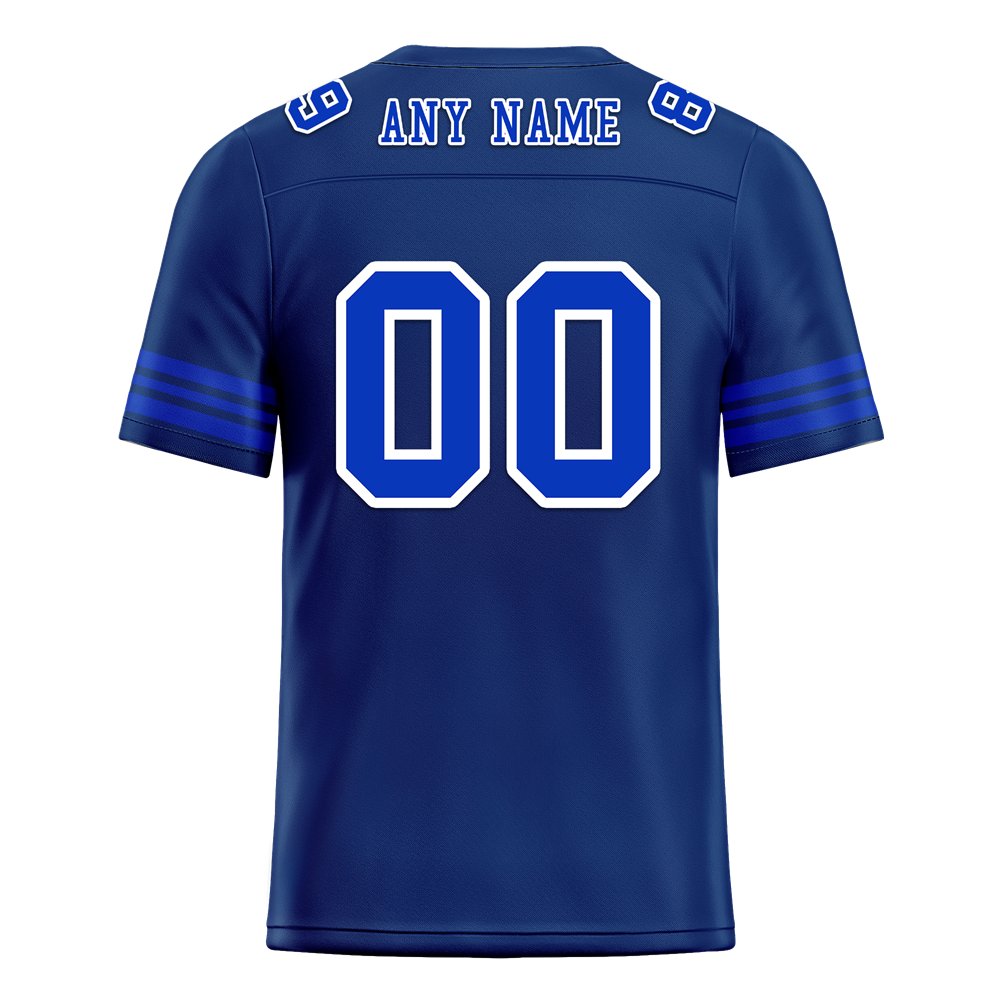 Custom Blue Tie Dye Blue Personalized Authentic Football Jersey FBJ02-bc0fa7b