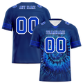 Custom Blue Tie Dye Blue Personalized Authentic Football Jersey FBJ02-bc0fa7b