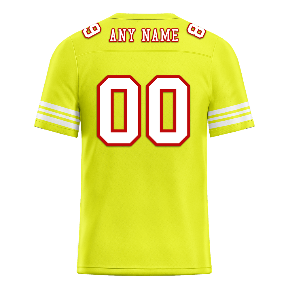 Custom Yellow Tie Dye White Personalized Authentic Football Jersey FBJ02-bc0fa7c