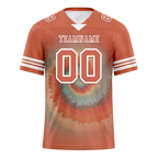 Custom Orange Tie Dye Orange Personalized Authentic Football Jersey FBJ02-bc0fa7d