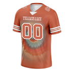 Custom Orange Tie Dye Orange Personalized Authentic Football Jersey FBJ02-bc0fa7d