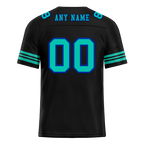 Custom Black Tie Dye Aqua Personalized Authentic Football Jersey FBJ02-bc0fa7f