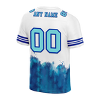 Custom White Aqua Tie Dye Aqua Personalized Authentic Football Jersey FBJ02-bc0fa77