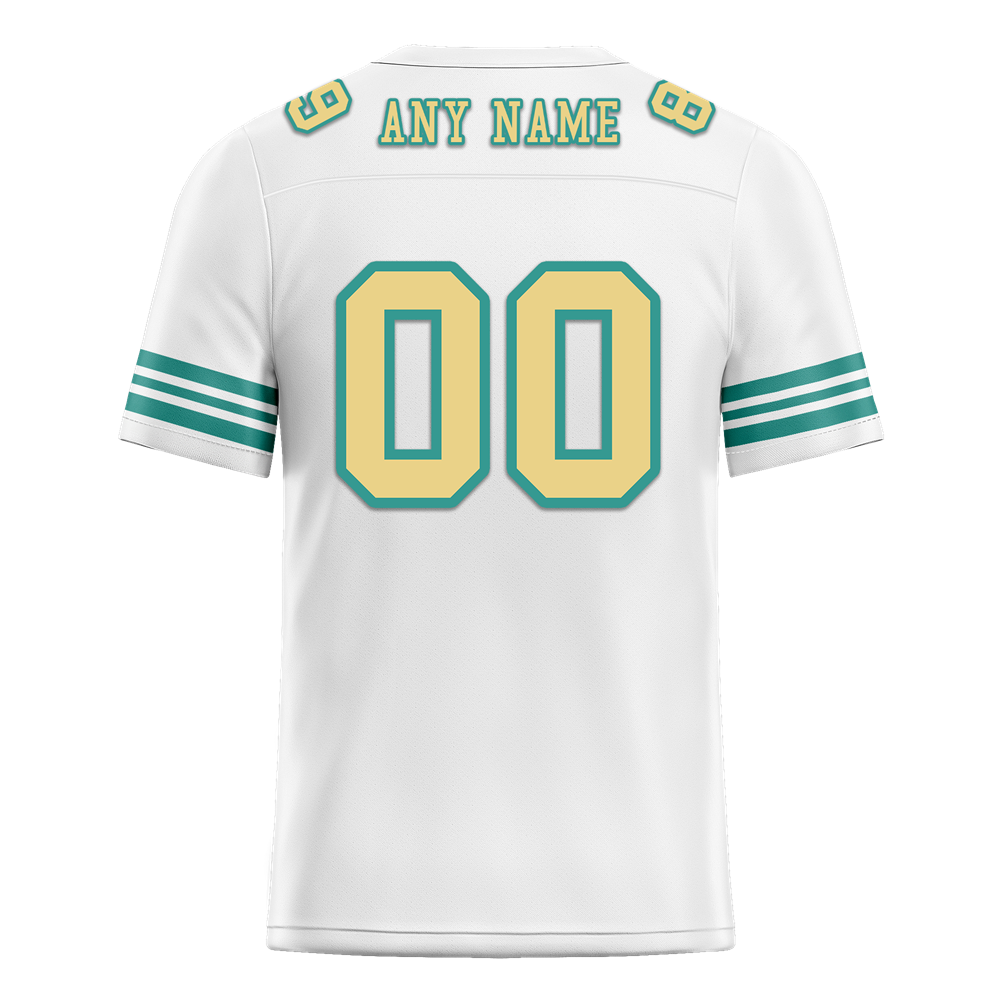 Custom White Aqua Tie Dye Yellow Personalized Authentic Football Jersey FBJ02-bc0fa78
