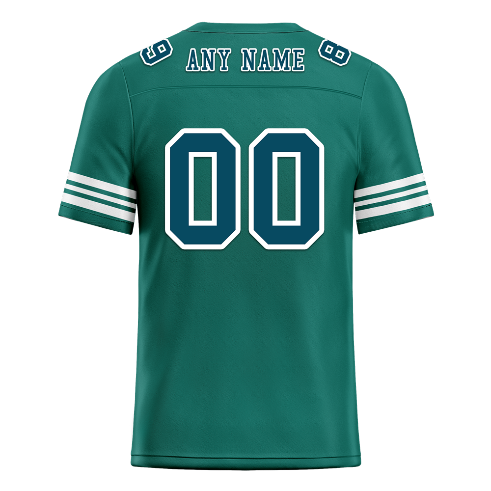 Custom Green Tie Dye Aqua Personalized Authentic Football Jersey FBJ02-bc0fa79