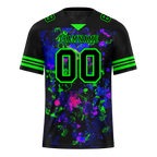 Custom Black Purple Tie Dye Black Personalized Authentic Football Jersey FBJ02-bc0fa80