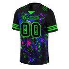 Custom Black Purple Tie Dye Black Personalized Authentic Football Jersey FBJ02-bc0fa80