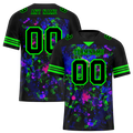 Custom Black Purple Tie Dye Black Personalized Authentic Football Jersey FBJ02-bc0fa80