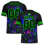 Custom Black Purple Tie Dye Black Personalized Authentic Football Jersey FBJ02-bc0fa80