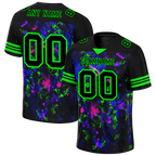 Custom Black Purple Tie Dye Black Personalized Authentic Football Jersey FBJ02-bc0fa80