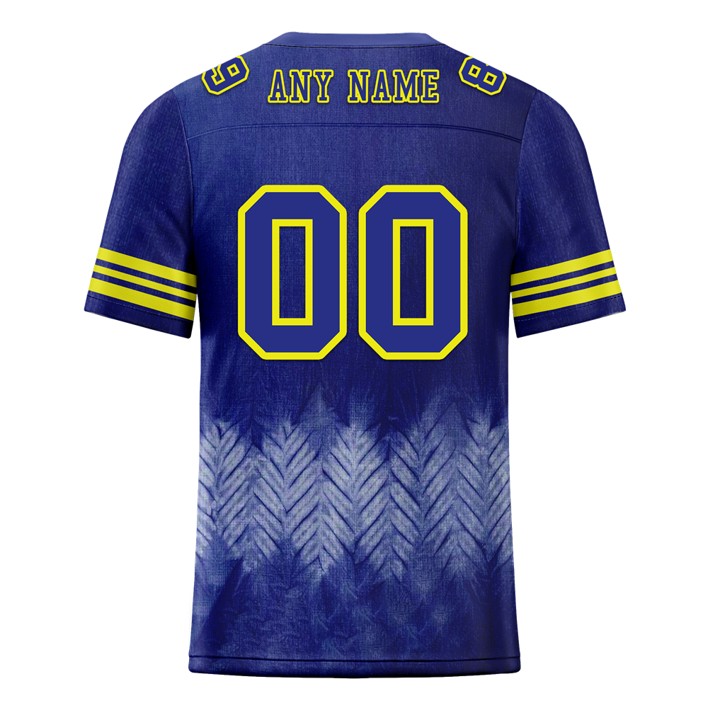 Custom Purple Tie Dye Purple Personalized Authentic Football Jersey FBJ02-bc0fa8a